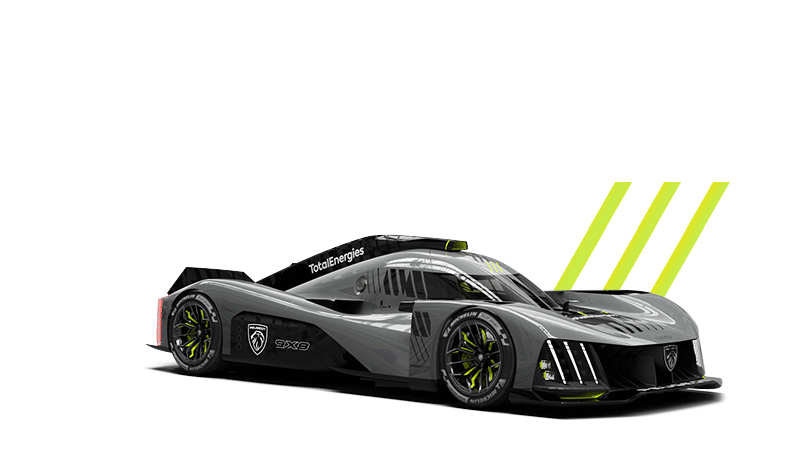 PEUGEOT Hypercar 9X8 mit Hybridantrieb 