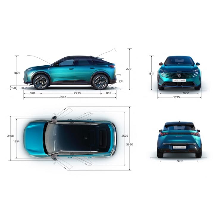Masse Peugeot 3008