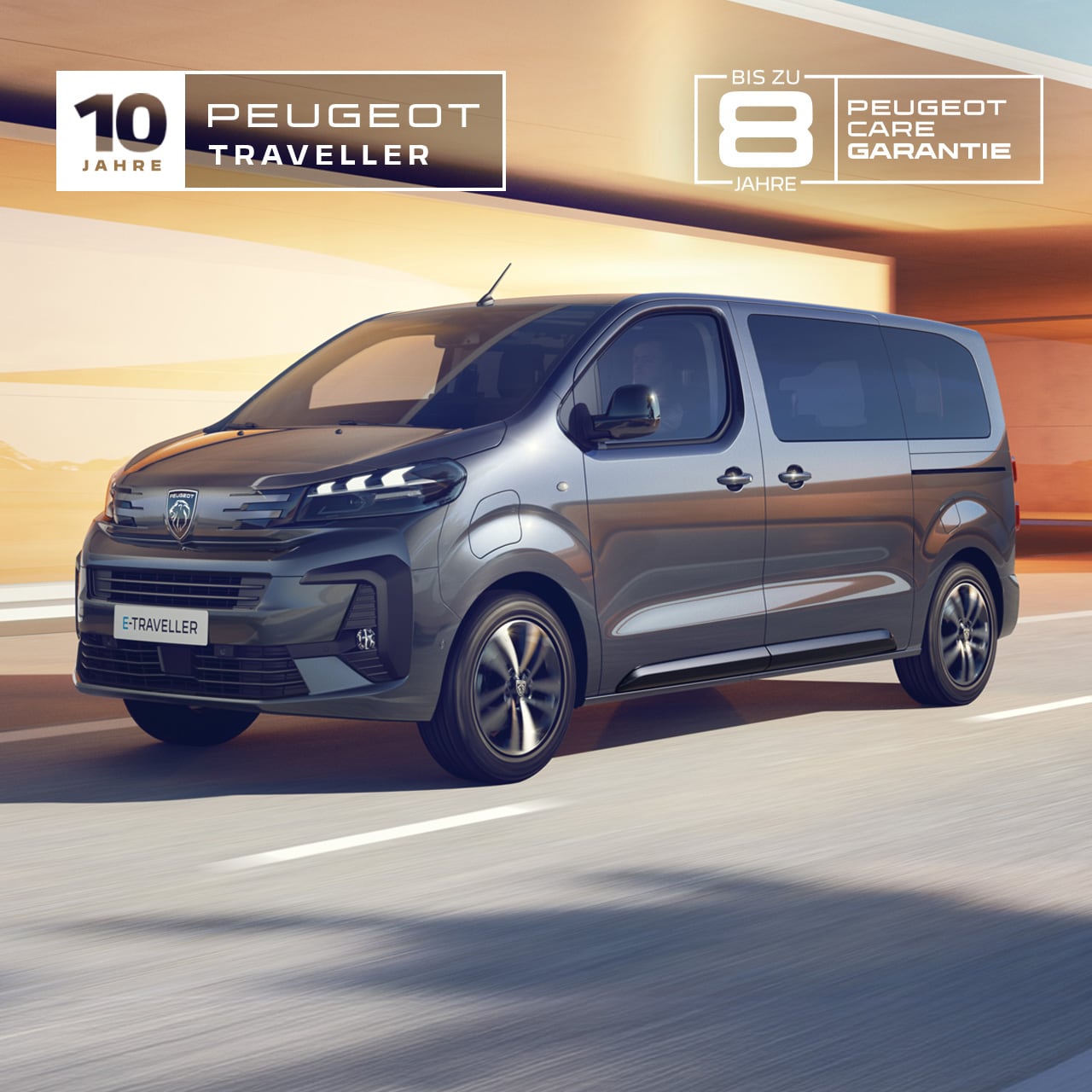 New PEUGEOT E-TRAVELLER front view