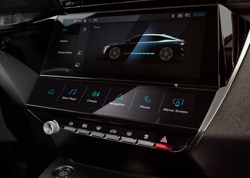 Der neue PEUGEOT E-408: Vernetzte Geräte